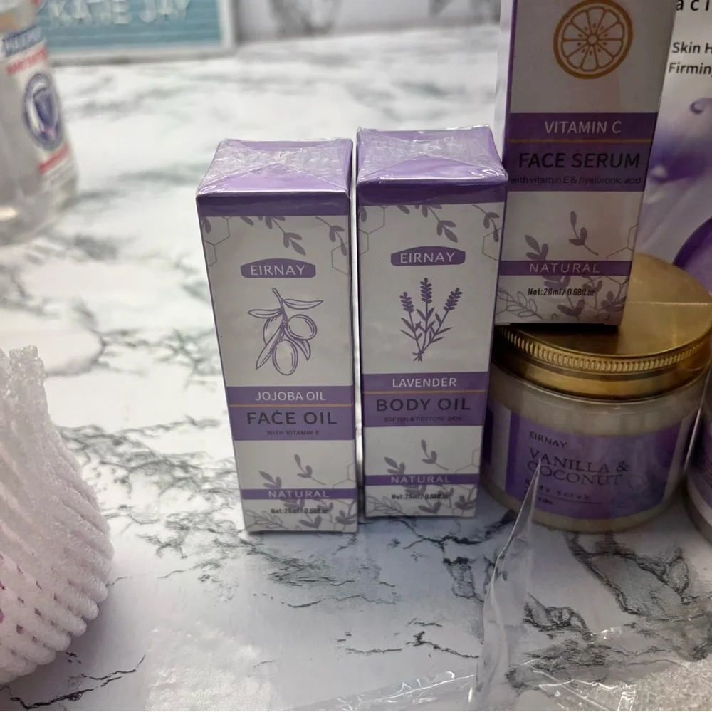 Spa Day Gift set Lavender Face Oil & Serum Set Bath Relaxing